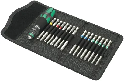 Wera 059303 Držák 816 R s rychlovýměnnou hlavou a bity 89 mm Kraftform Kompakt 60 Tool Finder (Sada 17 dílů) (W05059303001)