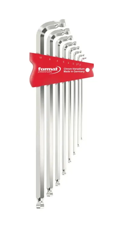 Zástrčné šestihranné klíče (inbus) na obou stranách 2-10x mm FORMAT