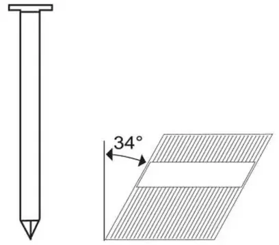 Hřebíky typ RN, Ø 3,33 x 90 mm (NG 90), 3000 ks