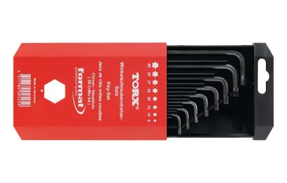 Zástrčné šestihranné klíče (inbus) v krabici, T9-T40x mm FORMAT