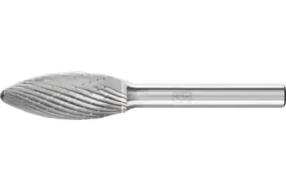 Stopková fréza z tvrdokovu Pferd B 1230/6 Z3 PLUS - plaménkový tvar (PF4007220046111)
