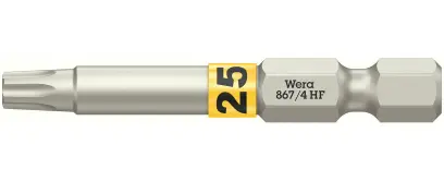 Wera 060509 Šroubovací bit 1/4" TX 25 867/4 Torx® HF s přidržovací funkcí (W05060509001)