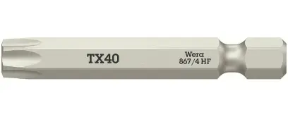 Wera 060511 Šroubovací bit 1/4" TX 40 867/4 Torx® HF s přidržovací funkcí (W05060511001)