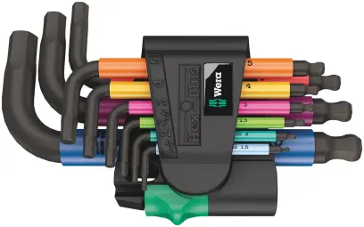 Wera 133164 Šestihranné klíče Wera 950/9 Hex-Plus Multicolour 2, Blacklaser (Sada 9 ks) (W05133164001)