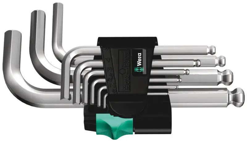 Wera 133163 Sada šestihranných klíčů Wera 950/9 Hex-Plus 3, chromovaná (9 ks) (W05133163001)