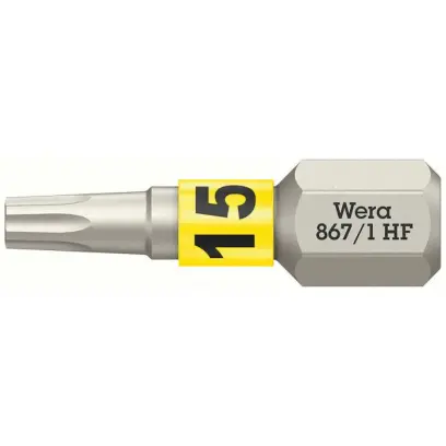 Wera 066141 Šroubovací bit 1/4" TX 15 867/1 Torx® HF s přidržovací funkcí (W05066141001)