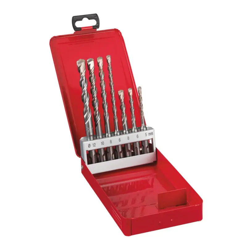 Vrtáky SDS-Plus Milwaukee M2 (dvoubřité) průměr 5 ÷ 12 mm Sada 7 ks v kazetě (MI4932352339)