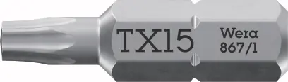 Wera 066486 Šroubovací bit 1/4" TX 15 x 25 mm typ 867/1 TORX® (W05066486001)