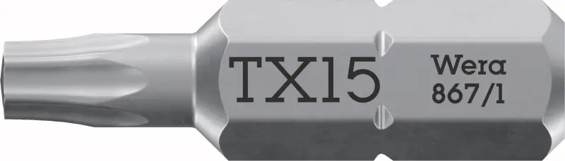 Wera 066486 Šroubovací bit 1/4" TX 15 x 25 mm typ 867/1 TORX® (W05066486001)