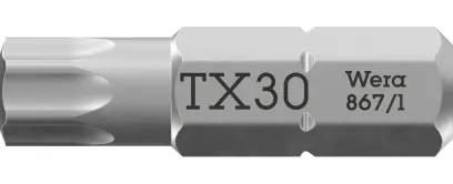 Wera 066490 Šroubovací bit 1/4" TX 30x25 mm typ 867/1 TORX® (W05066490001)