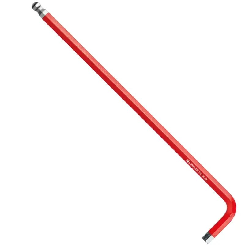 Zástrčný klíč Rainbow inbus 6 mm PB Swiss Tools 212.L 6 RE kulová hlava, dlouhý, DIN 911L, červená