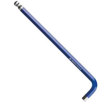 Zástrčný klíč Rainbow inbus 10 mm PB Swiss Tools 212.L 10 BL kulová hlava, dlouhý, DIN 911L, modrá