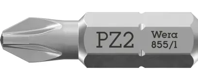 Wera 072082 Šroubovací bit 1/4" Hex PZ 2 x 25 mm, typ 855/1 Z pro křížové šrouby Pozidriv (W05072082001)