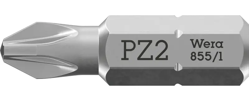 Wera 072082 Šroubovací bit 1/4" Hex PZ 2 x 25 mm, typ 855/1 Z pro křížové šrouby Pozidriv (W05072082001)