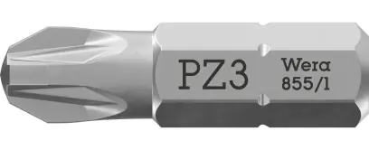 Wera 072084 Šroubovací bit 1/4" Hex PZ 3 x 25 mm, typ 855/1 Z pro křížové šrouby Pozidriv (W05072084001)