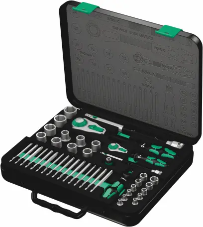 Wera 160785 Ráčnová sada Zyklop, upínací část 1/4" metrická - 43 ks (W05160785001)