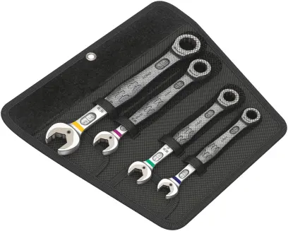 Wera 073295 Očkoploché ráčnové klíče 7/16 ÷ 3/4" 6000 Joker 4 Imperial Set 1, palcové (Sada 4 dílů) (W05073295001)