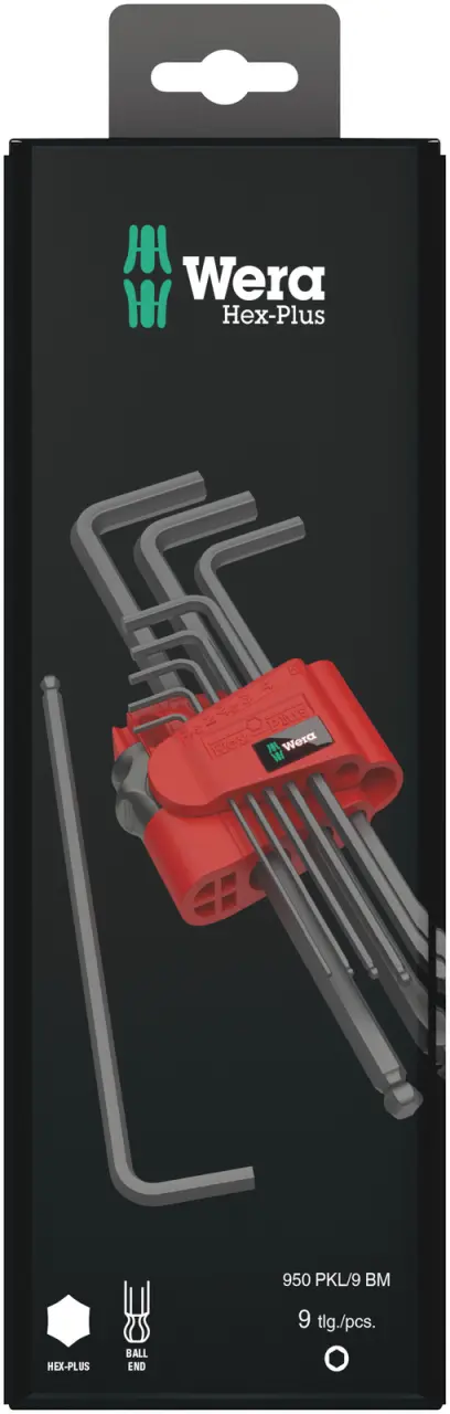 Wera 073596 950/9 Hex-Plus 6 SB Sada zástrčných klíčů, metrická, BlackLaser (W05073596001)