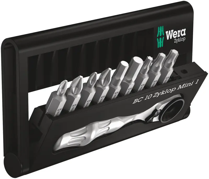 Wera 073645 Sada bitů, ráčny a držáku Bit-Check 10 Zyklop Mini 1 (10 ks) (W05073645001)