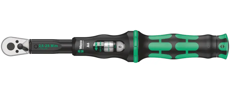 Wera 075605 Momentový klíč Wera Click-Torque A 6 s přepínací ráčnou 1/4" - šestihran (2,5 - 25 Nm) (W05075605001)