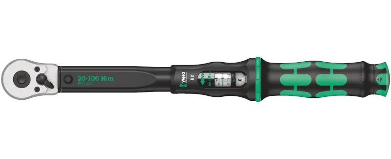 Wera 075611 Momentový klíč Wera Click-Torque B 2 s přepínací ráčnou 3/8" (20 - 100 Nm) (W05075611001)