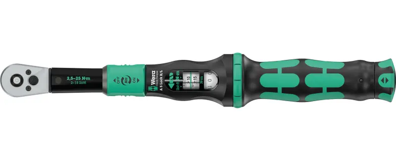 Wera 075693 Momentový klíč Wera Click-Torque Lock A 5 R/L s přepínací ráčnou 1/4" (2,5 ÷ 25 Nm) (W05075693001)