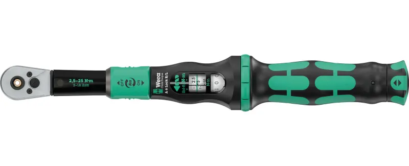 Wera 075694 Momentový klíč Wera Click-Torque Lock A 6 R/L s přepínací ráčnou 1/4" (2,5 ÷ 25 Nm) (W05075694001)