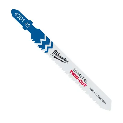Bi-metalové pilové plátky Bi 91 x 2,5/1,8 mm Milwaukee T 123 XF do přímočaré pily (Kov) (MI4932430142)