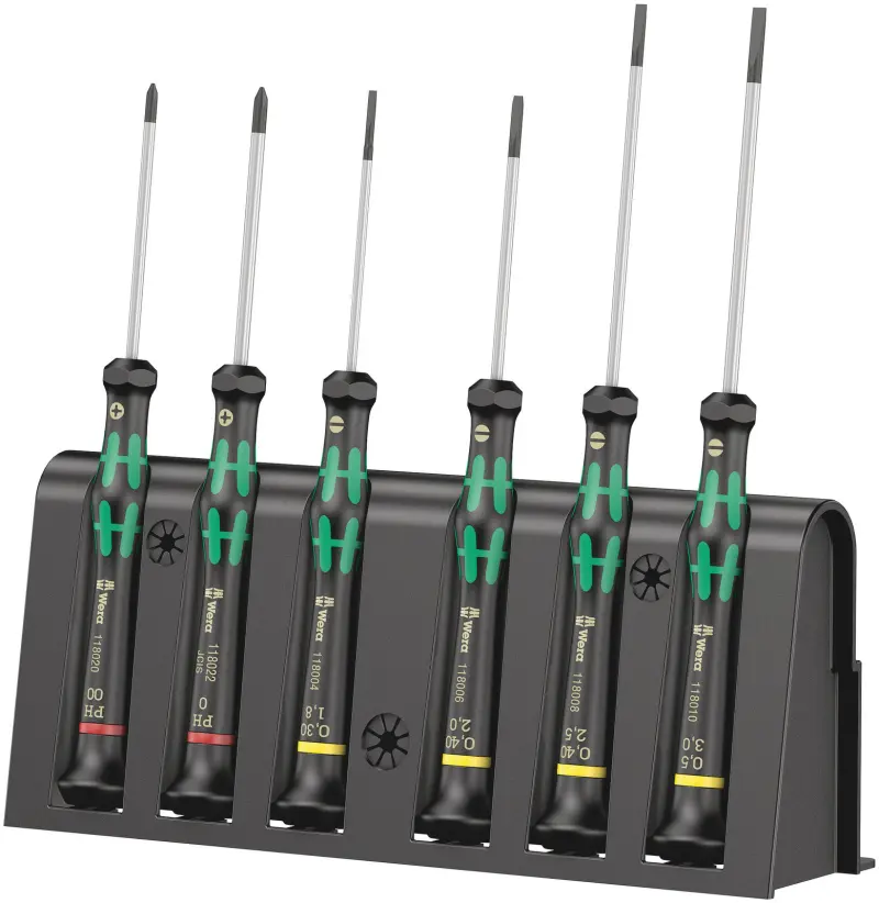 Wera 118150 Sada plochých/křížových PH šroubováků pro elektroniku Kraftform Micro 2035/6 (W05118150001)