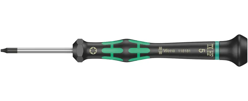 Wera 118181 Šroubovák TORX TX 5 HFx40 mm k použití v elektronice Kraftform Micro typ 2067, s přidržovací funkcí (W05118181001)