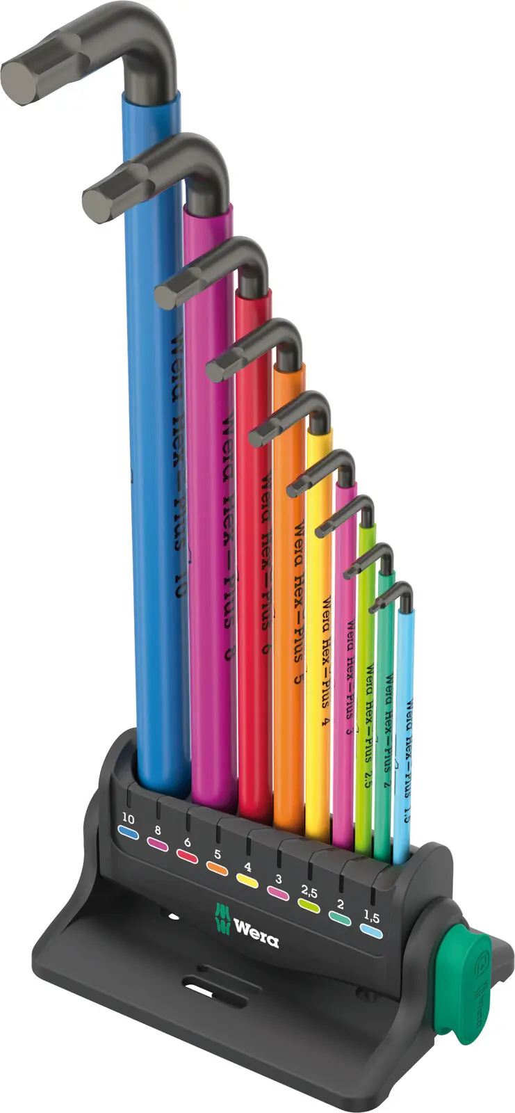Wera 133165 Zástrčné klíče inbus 950/9 Hex-Plus Multicolour 3, BlackLaser (Sada 9 dílů) (W05133165001)