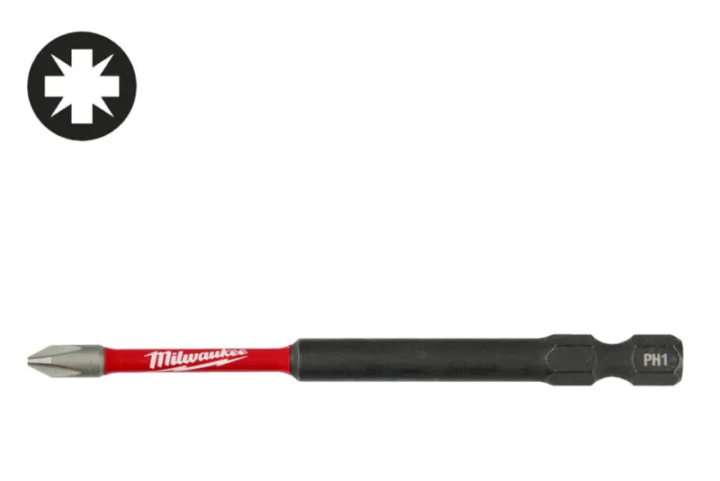 Šroubovací bit 1/4 Milwaukee Shockwave Pozidriv PZ 1 x 90 mm - 1 ks (MI4932430862)