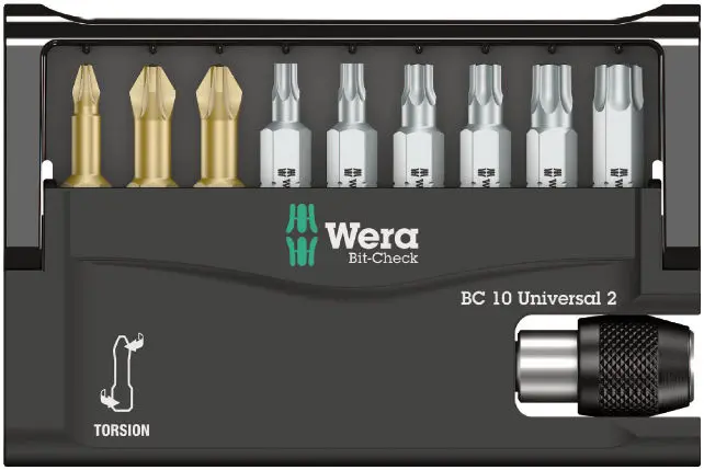 Wera 134200 Houževnaté bity Bit-Check 10 Universal 2 s držákem 895/4/1 K (Sada 10 dílů) (W05134200001)