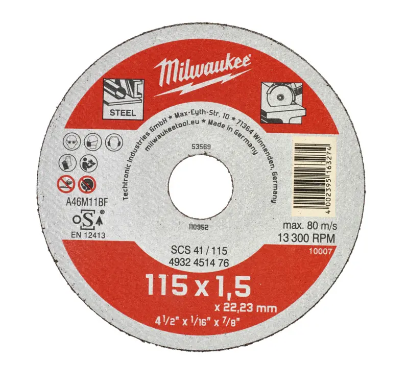 Tenké řezné kotouče Milwaukee na kov SCS 41 Contractor (115 x 1,5) 4932451476 (MI4932451476)