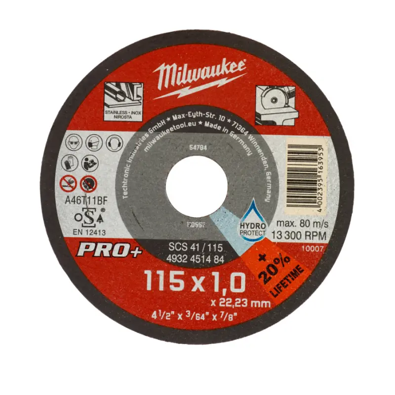 Tenké řezné kotouče na kov Milwaukee PRO+ SCS 41 (115 x 1,0) (MI4932451484)