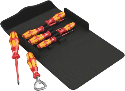 Wera 136022 Elektrikářské šroubováky Wera Kraftform Plus VDE - řada 100 typ 100 iS/7 Set 2 (Sada 6 dílů) (W05136022001)