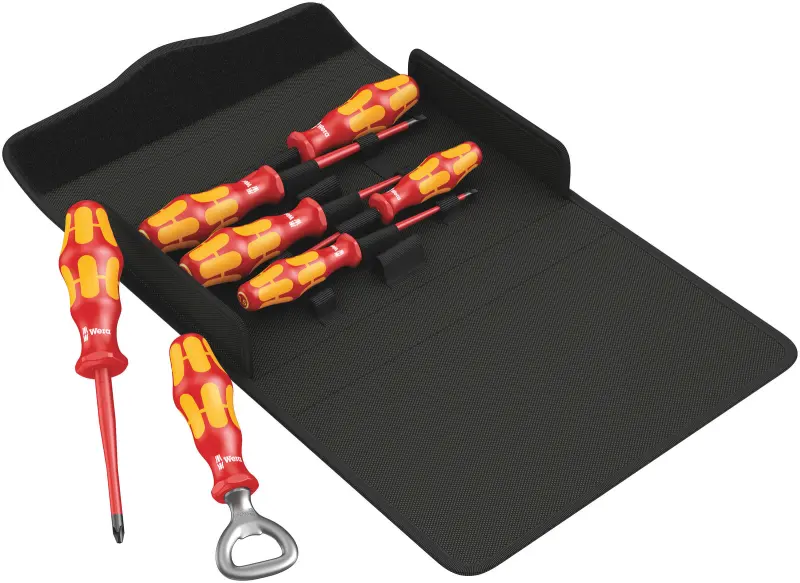 Wera 136022 Elektrikářské šroubováky Wera Kraftform Plus VDE - řada 100 typ 100 iS/7 Set 2 (Sada 6 dílů) (W05136022001)