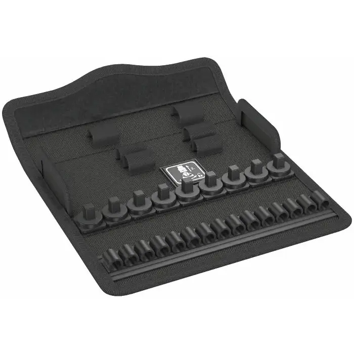 Wera 136542 Textilní pouzdro Zyklop Metal Push 1/4", typ 9496, prázdné, 180 x 70 x 25 mm (W05136542001)