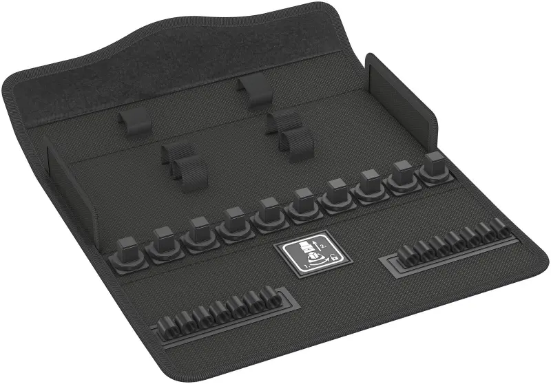 Wera 136543 Textilní pouzdro Zyklop Metal Push 1/2", typ 9497, prázdné, 302 x 120 x 40 mm (W05136543001)