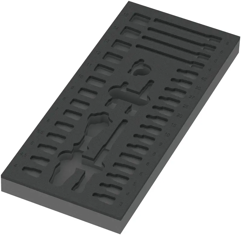 Wera 137320 Nářaďový modul - pěnová vložka 9820 pro set ráčnové sady 8000 A Zyklop 1/4". Bez nářadí (W05137320001)