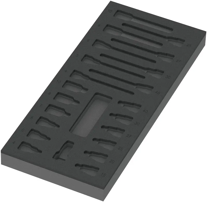 Wera 137323 Nářaďový modul - pěnová vložka 9823 pro set bitových hlavic Zyklop B 3/8". Bez nářadí (W05137323001)