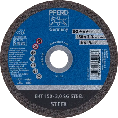 EHT 150-3,0 A24 S SG/22,2  KOTOUČ ŘEZNÝ A S SG-ELA (PF4007220162248)