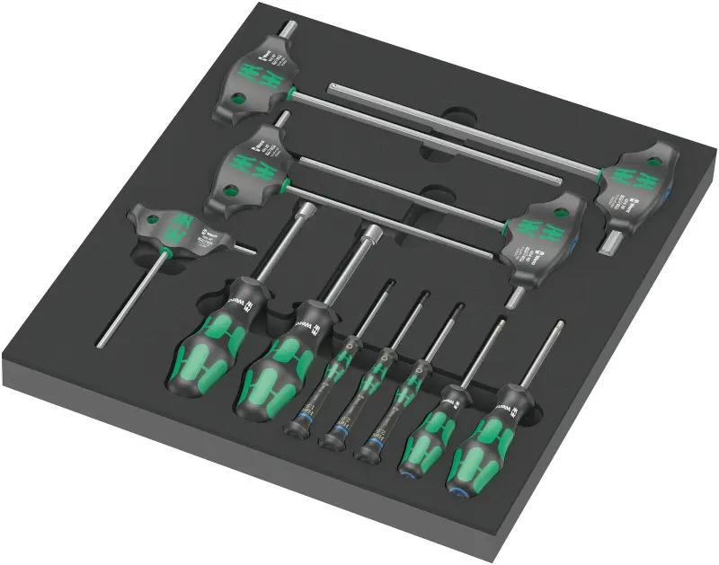 Wera 150104 Šroubováky Hex 9713 Set 1 v pěnové vložce (Sada 12 dílů) (W05150104001)