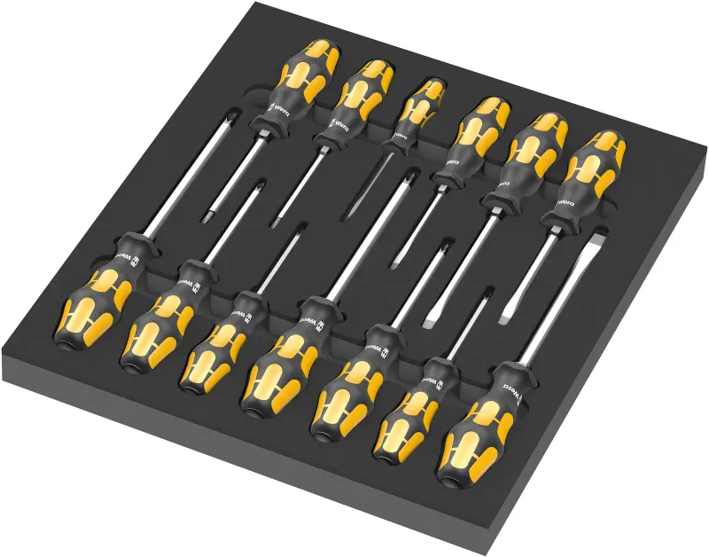Wera 150105 Nářaďový modul - pěnová vložka 9714 s sekacími šroubováky Kraftform Plus. Set 1 (W05150105001)