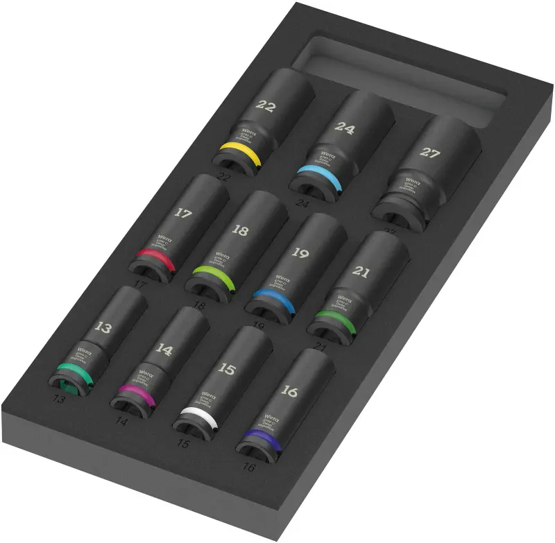 Wera 150115 Nářaďový modul - pěnová vložka 9725 Nástrčné hlavice 1/2" Impaktor Deep Zyklop C. Set 1 (Sada 11 dílů) (W05150115001)