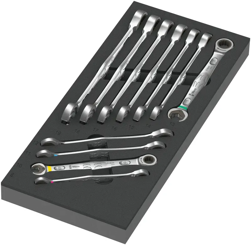 Wera 150120 Klíče Joker 6000 8 ÷ 19 mm v pěnové vložce, Set 1 (Sada 11 dílů) (W05150120001)