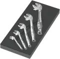 Wera 150122 Samonastavitelné klíče Joker 6004 7 ÷ 24 mm typ 9732 v pěnové vložce, Set 1 (Sada 5 dílů) (W05150122001)