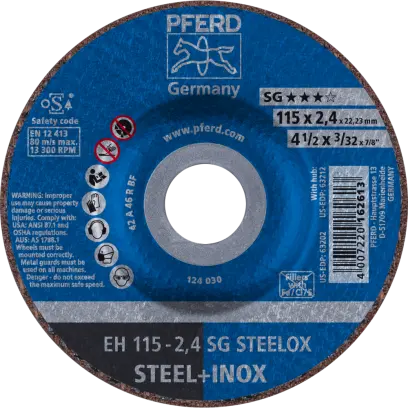 EH 115-2,4 A46 R SG-INOX/22,2  KOTOUČ ŘEZNÝ A R SG (PF4007220162613)