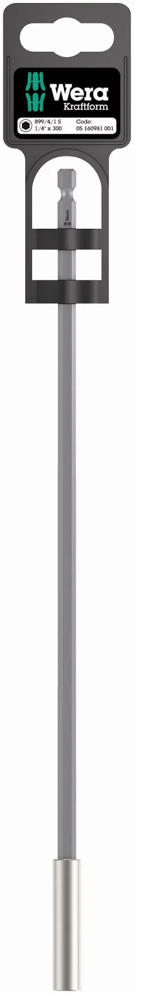 Wera 160981 Univerzální držák bitů 1/4" x 300 mm 899/4/1 S  se zajišťovacím kroužkem a magnetem (W05160981001)