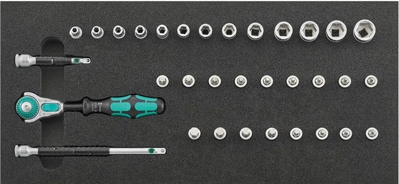 Modul s nářadím 1/3 nástr čné klíče 1/4" Zyklop s p řidržovací funkcí Wera